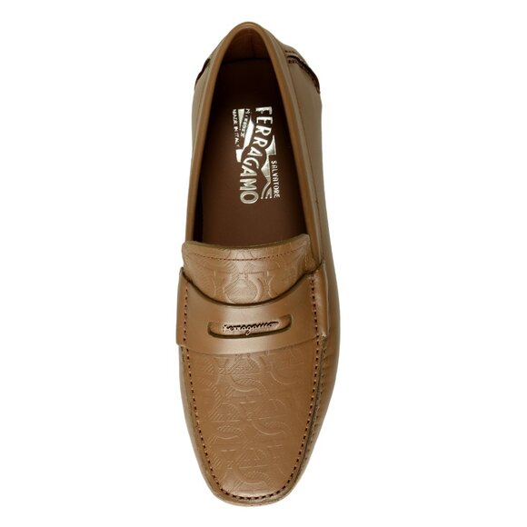 Salvatore Ferragamo Men\'s NEWTON Leather Loafers Shoes US 7.5EEE IT 40.5EEE